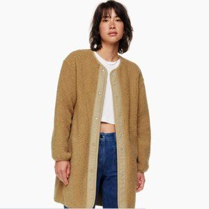 Wilfred Free Sherpa Long Liner Jacket, Navy